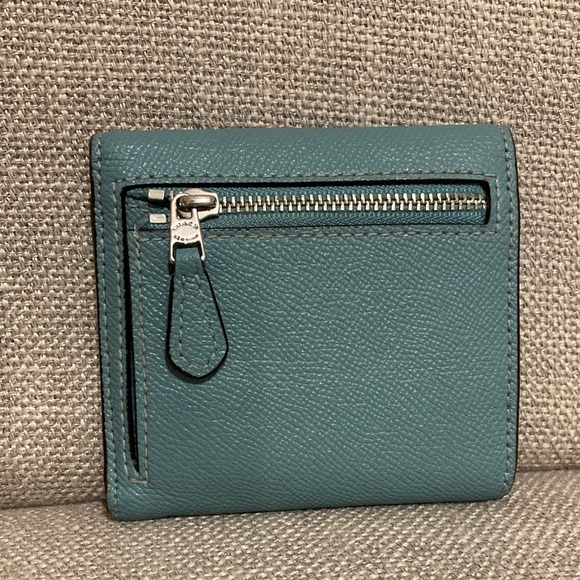 Coach Teal Leather Wallet - Picture 2 of 5